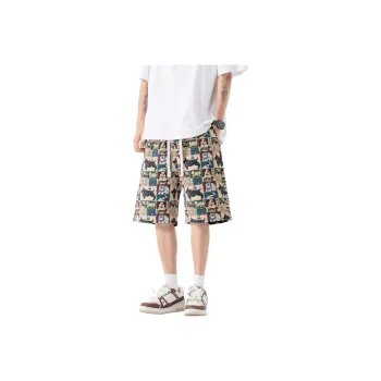 MKIEZER Casual Shorts Unisex Embroidery Dog
