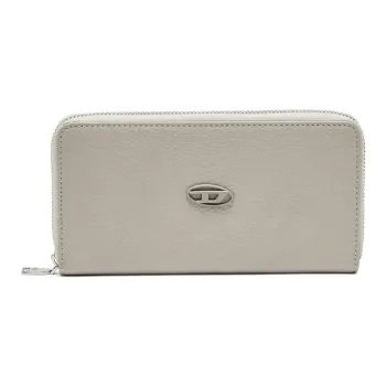 DIESEL Cow Leather Wallet Tubas Men's Light Gray