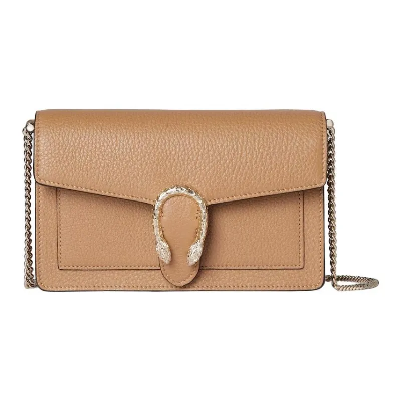 GUCCI Dionysus Grain Leather Wallet, Shoulder Bag Women's Beige-0