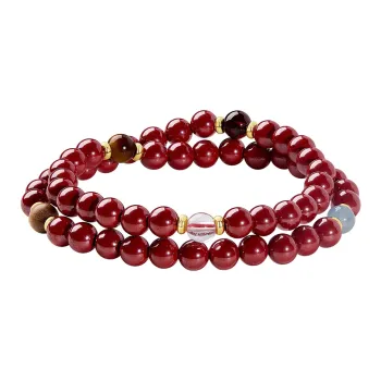 MCK Reconstructed Cinnabar Jade Bracelets Women's