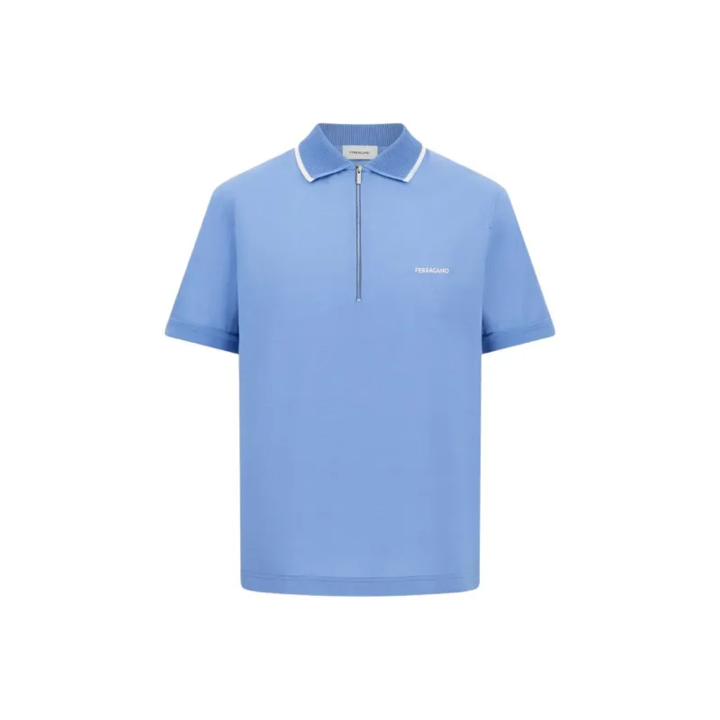 Ferragamo Zip up Polo Shirt-0