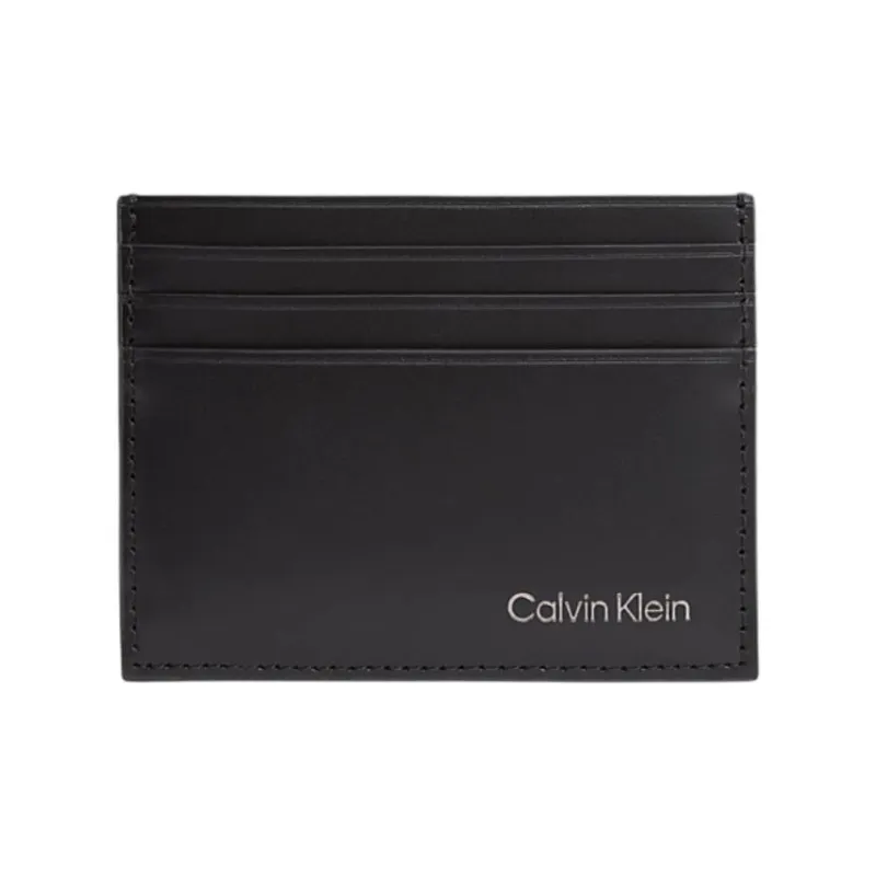 CALVIN KLEIN Grain Leather Wallet Men's Black-0