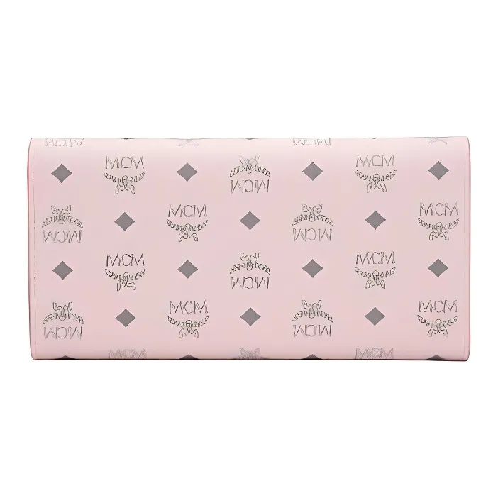MCM Trifold Wallet Large Visetos Powder Pink-1