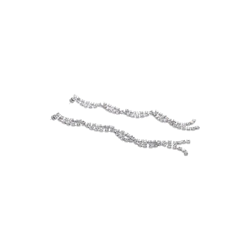 Balenciaga Brass Earrings Women's Silver-1