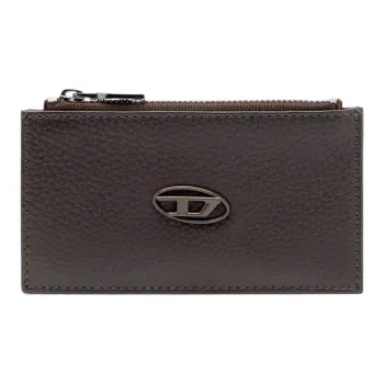 DIESEL Cow Leather Card Holder Men's Dark Brown