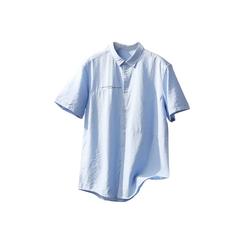 ARTSDON Shirts Men Light Blue Stripes-0