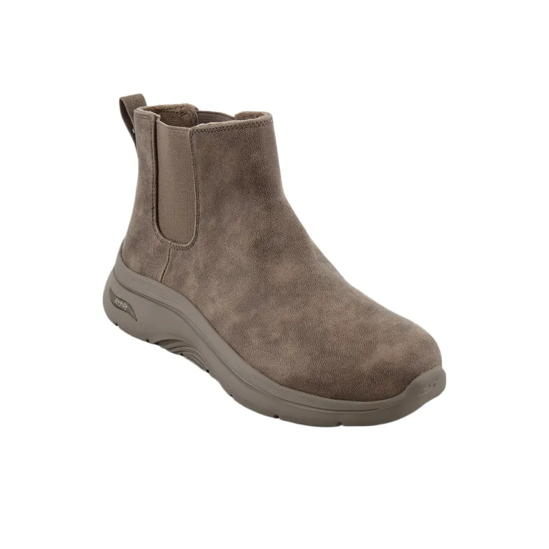 Skechers GO Walk Arch Fit 2.0 Short Chelsea Boots Women's Brown-3