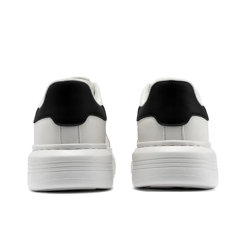Dance With Wolves Low Top Skateboard Shoes Men's White Black-3