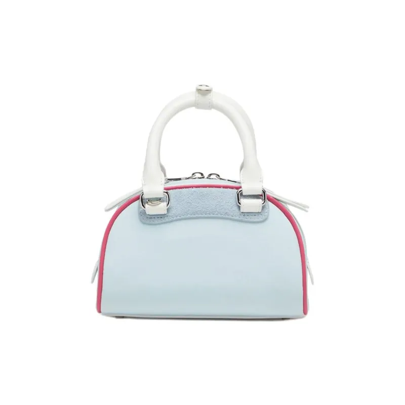 DIESEL Polyester Bowling Bag, Shoulder Bag, Crossbody Bag, Handbag Mini Women's Light Blue-2