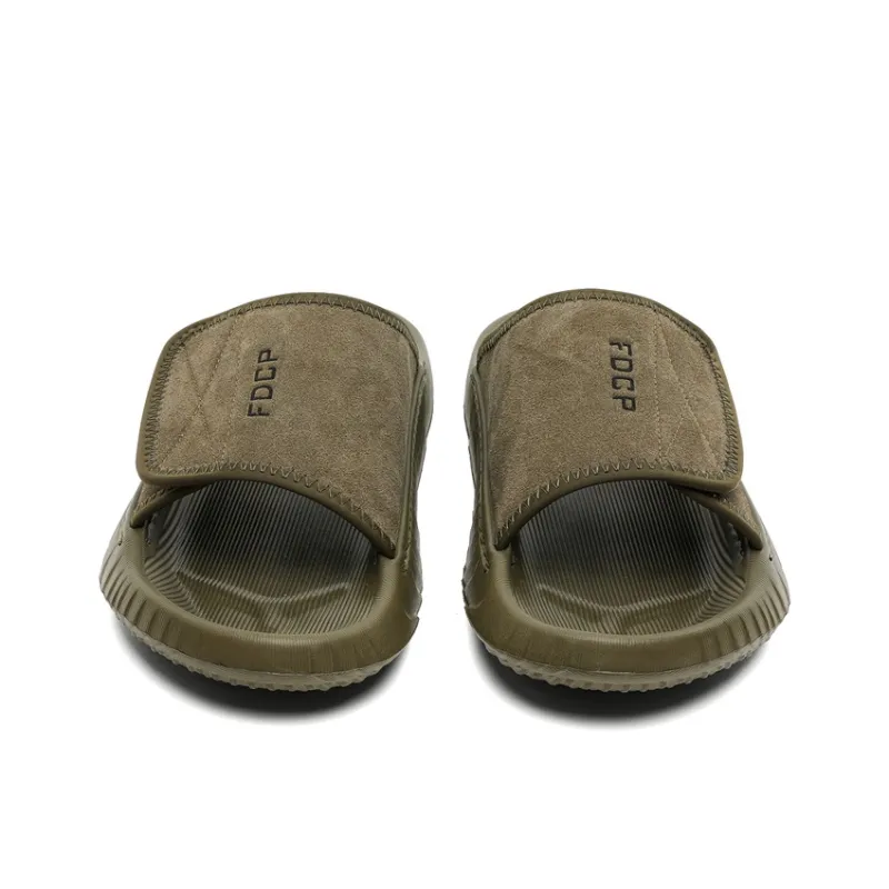 Ritai Slip Resistant Abrasion Resistant Slide Slippers Men's Olive Green-2