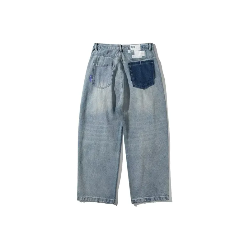 HKRXEC Jeans Men Light Blue-1