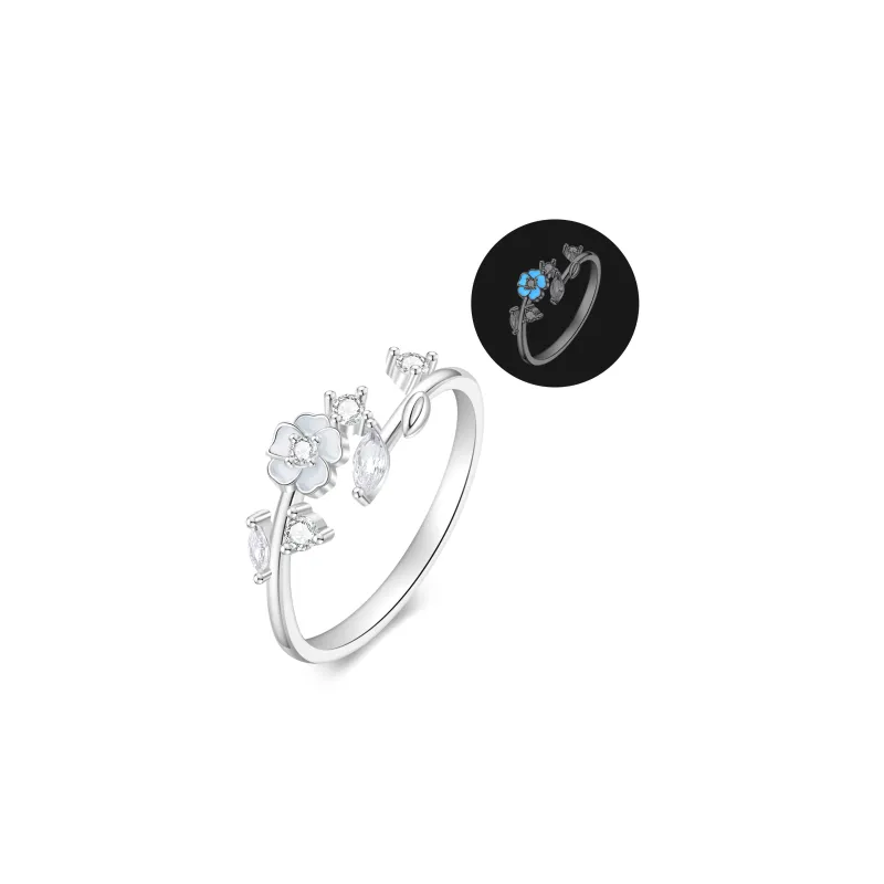 Lao Feng Xiang S925 Silver Rings Women's-0