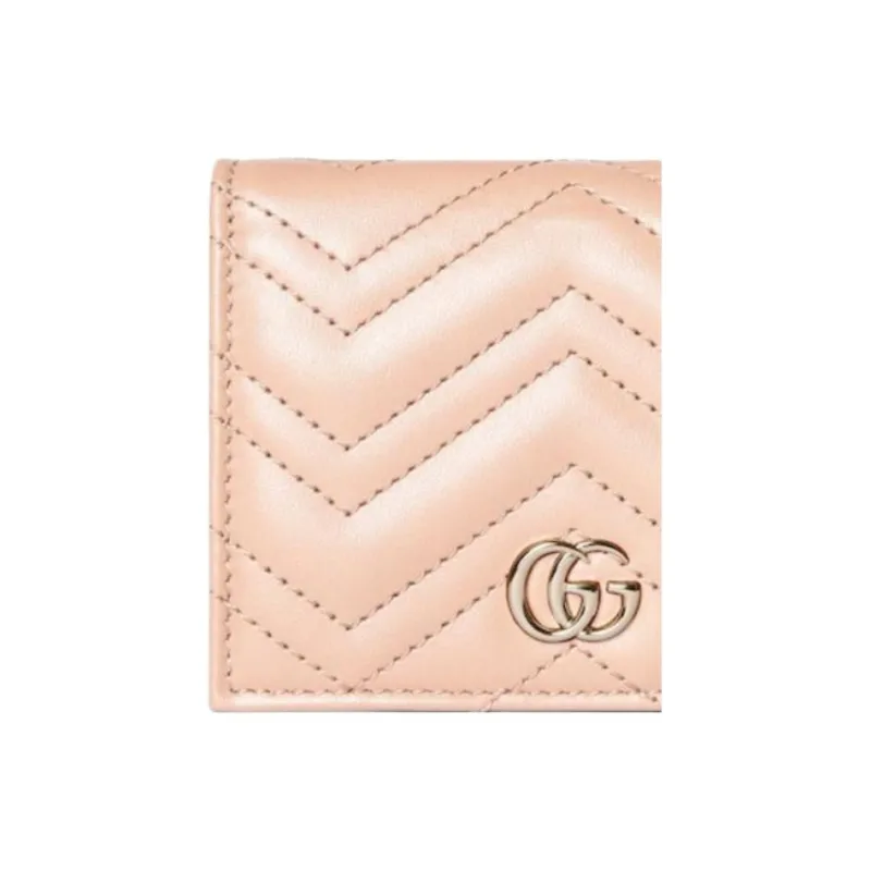 GUCCI Leather Wallet Mini Women's Light Pink-6