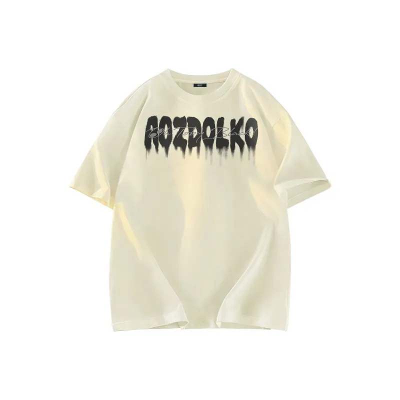 A02 T-Shirts Unisex Light Beige Apricot-0