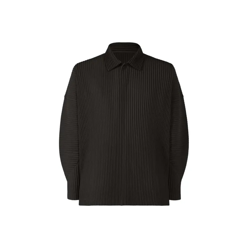 Homme Plissé Issey Miyake FW24 Polo Shirt Men's Black-0