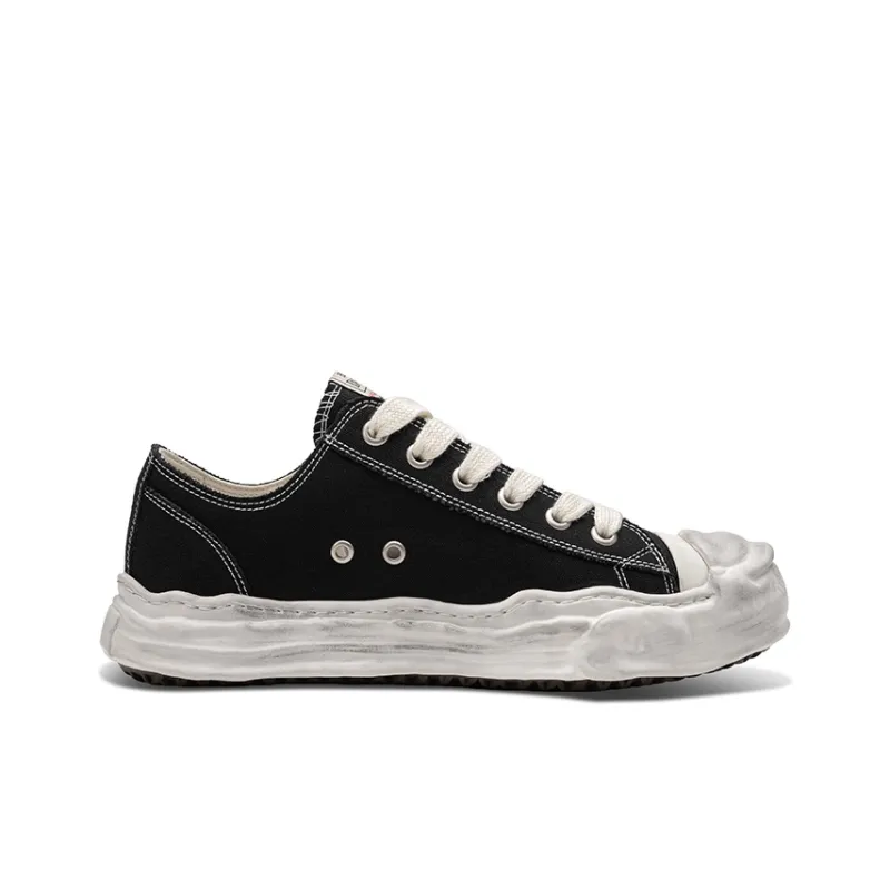HART DAVIS Dissolve Shoes Slip Resistant, Abrasion Resistant, Breathable Low Top Skateboard Shoes Unisex Black White-1