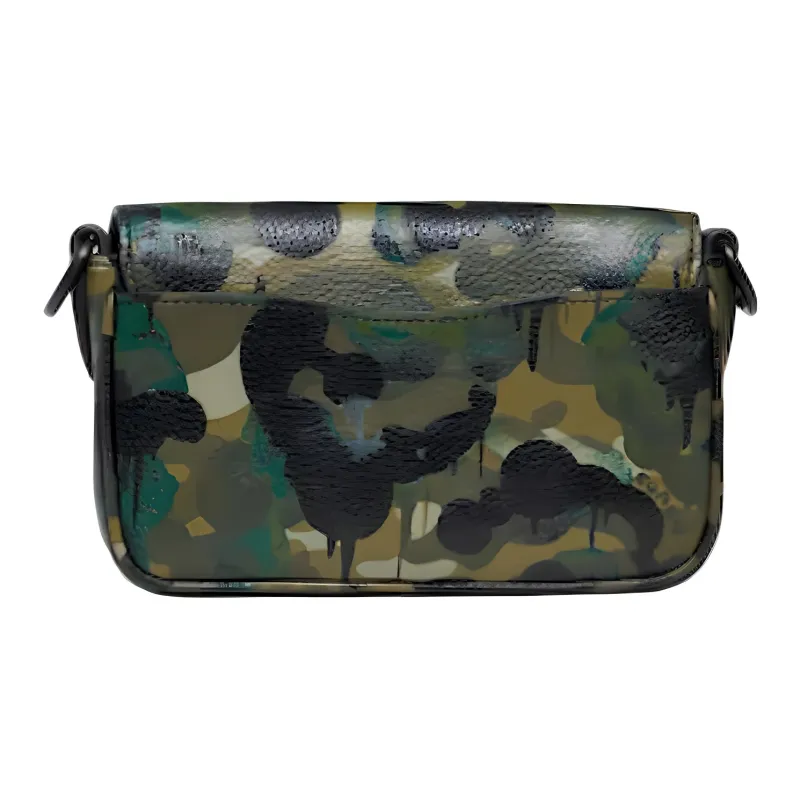 COACH Soft Tabby Soft Polished Pebbled Cow Leather Crossbody Bag, Shoulder Bag Women's Camouflage Green-3