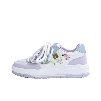 RENBEN Lightweight And Breathable Low Top Skateboard Shoes Women's White Purple