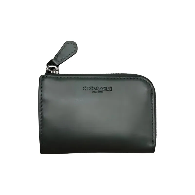 COACH Leather Coin Purse Key Pouch Card Holder Men's Jasper-0