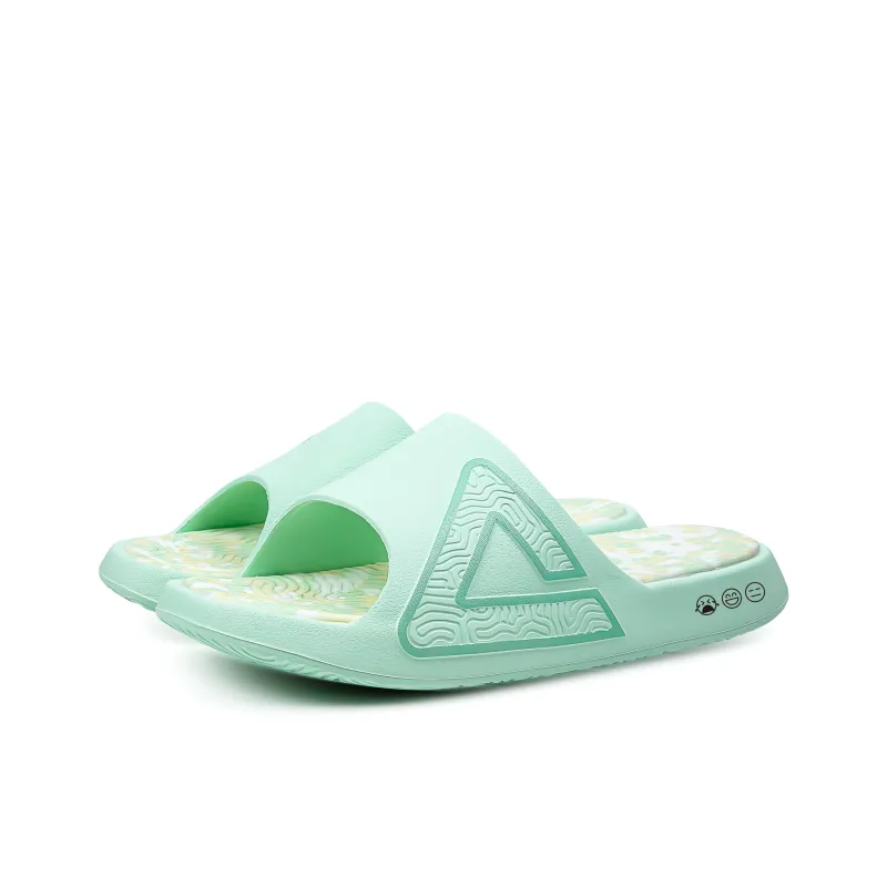 PEAK Tai Ji1.0 Quiet Slip Resistant Abrasion Resistant Slide Slippers Unisex Polaris Green-3