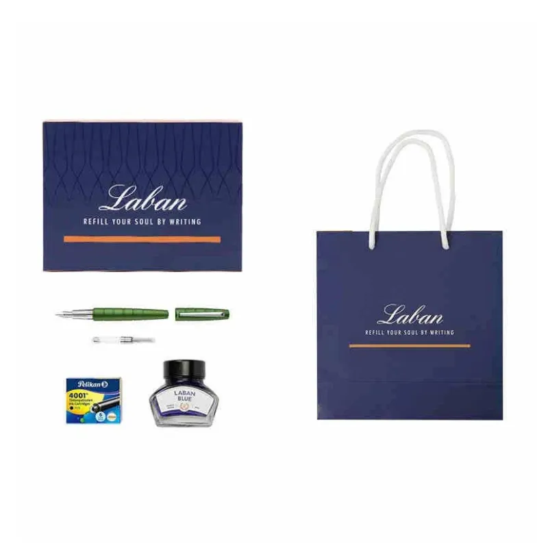 Laban Blue Ink Gift Box Set Signature Pen Pens-9
