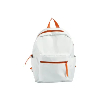 WICKBUEN Nylon Fabric Backpack Regular Unisex White/Black/Yellow