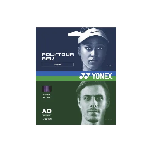 YONEX Tennis Racket Strings Polyester Unisex 12m*1.25mm Bright Orange Unisex 15*12 * 3cm Purple