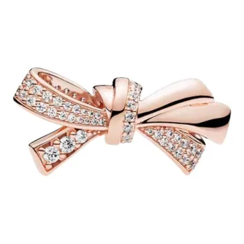Pandora Copper Silver Alloy, Synthetic Cubic Zirconia Jewelry Accessories Unisex Rose Gold