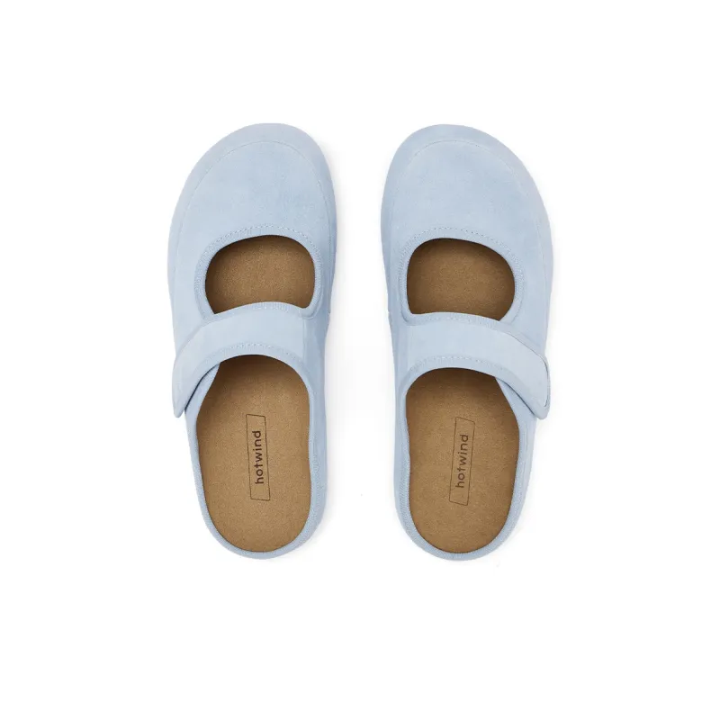 Hotwind Biscuit Boken Collection Rubber Sole Quiet Closed Toe Slippers Women's-1