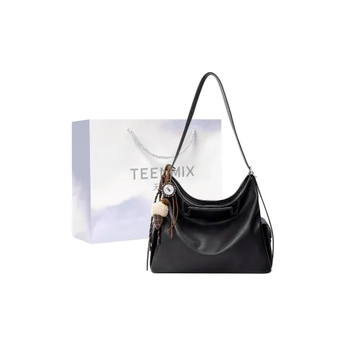 Teenmix Cow Leather Bucket Bag, Tote Bag, Crossbody Bag, Shoulder Bag Regular Women's Brown/Coffee/Black