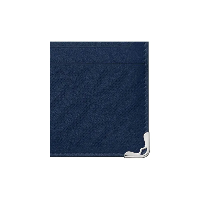 CARTIER Must De Cartier Calfskin Card Holder Men's Marine Blue-2