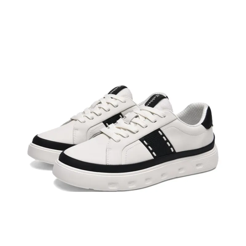 Cabbeen Height Increasing Abrasion Resistant Low Top Skateboard Shoes Men's Dark Blue-6