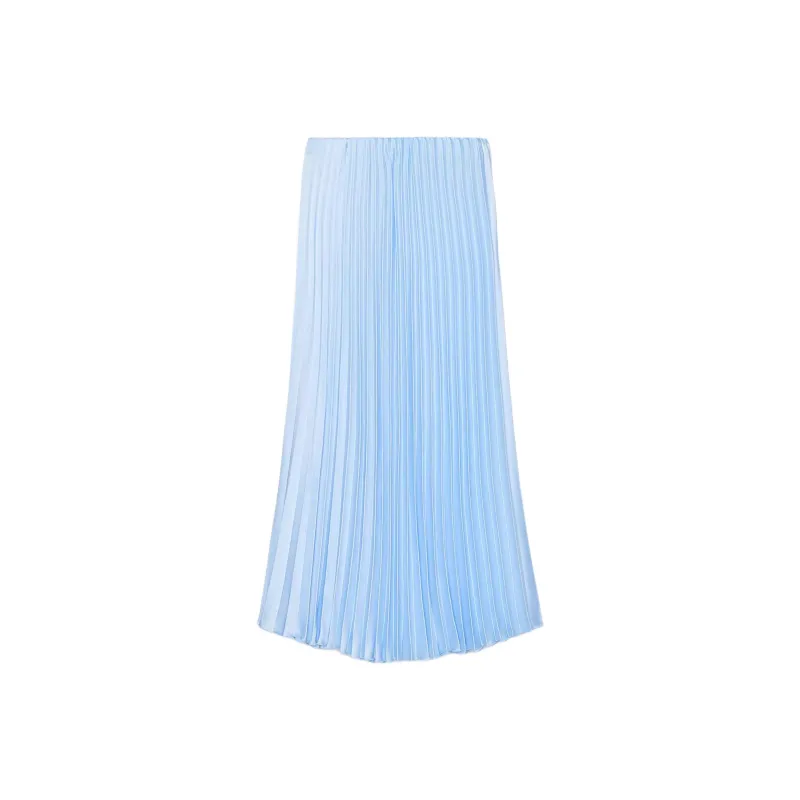 ZARA Casual Long Skirts Women's Blue-1