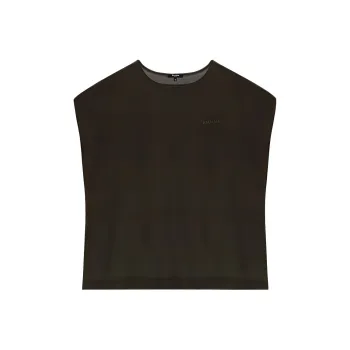 BALMAIN Semi Sheer Crewneck Beach Top