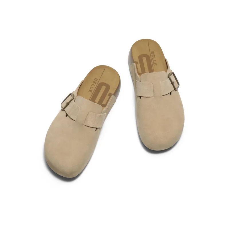 BELLE Rubber Sole Closed Toe Slippers Men's-6