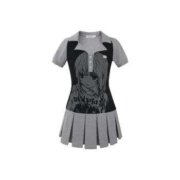 UNIFREE Short Sleeved Dress Women's Gray