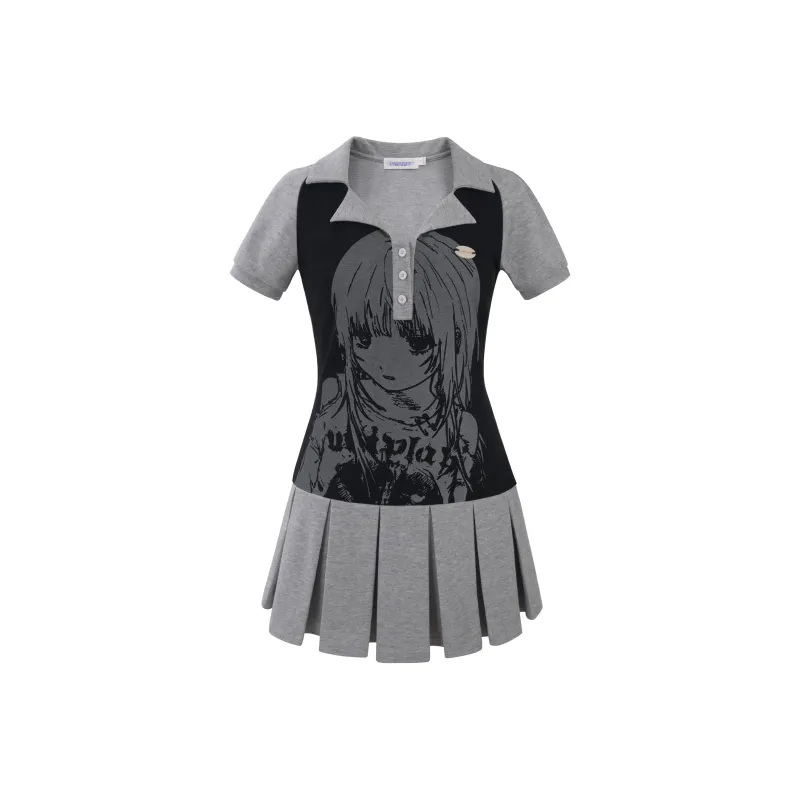 UNIFREE Short Sleeved Dress Women's Gray-0