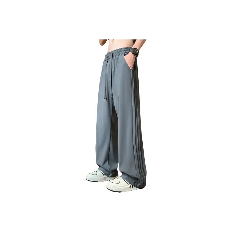 DANGERTIGER Knitted Sports Pants Unisex Gray-25