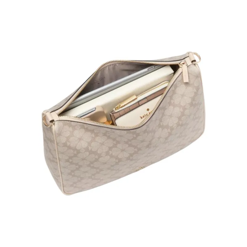 Kate Spade Flower PVC Shoulder Bag, Crossbody Bag Tubas Women's Beige-4