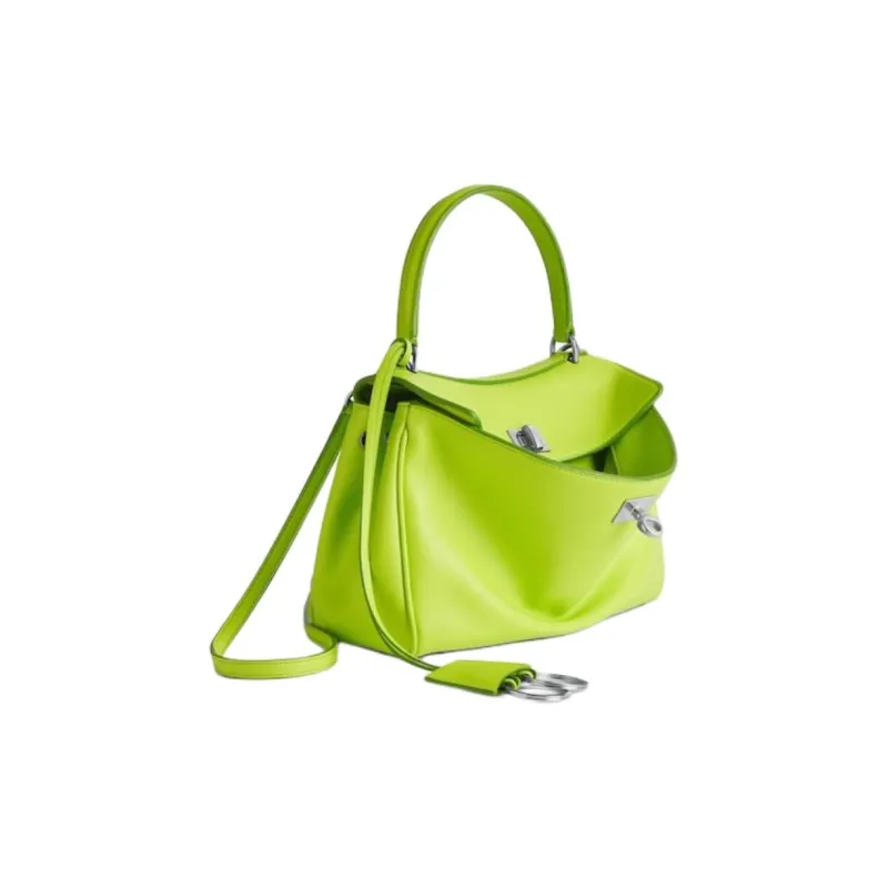 Balenciaga Rodeo Calfskin One Shoulder Handbag Mini Women's Apple Green-1