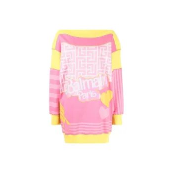 BALMAIN x Barbie Long Sleeved Dress Women's Multicolor