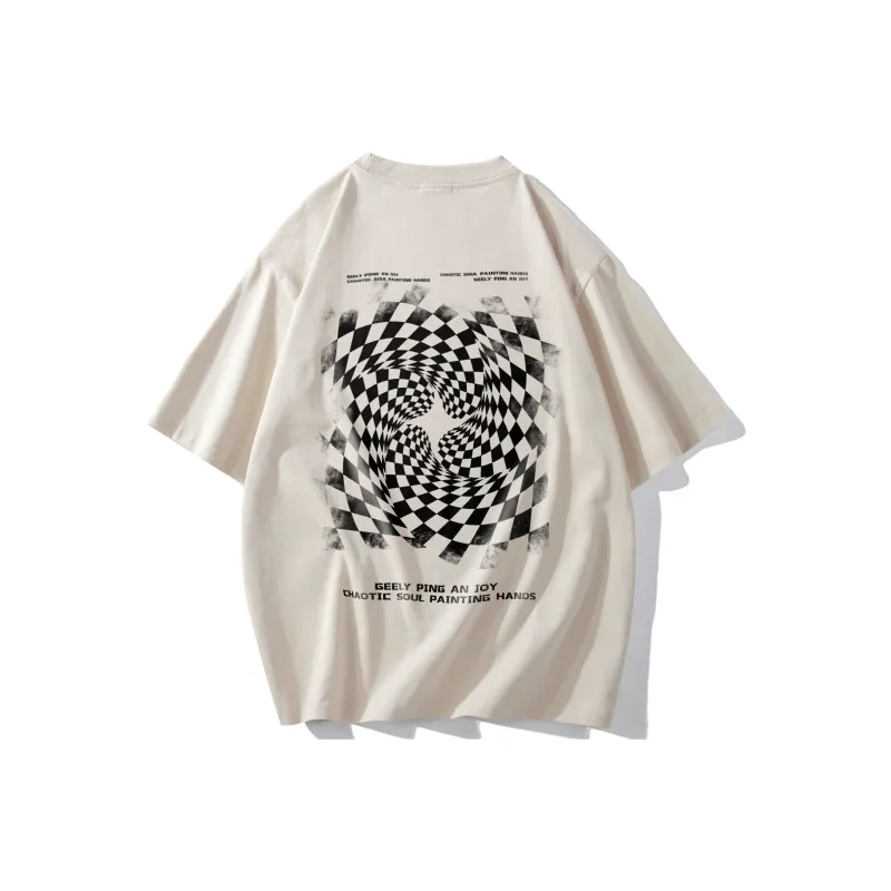 TONYKRZ T Shirts Unisex Light Beige Apricot-1