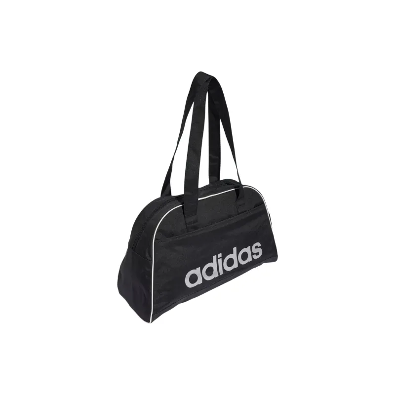 Adidas Polyester Handbag Unisex Black & Silver Metallic-1