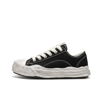 HART DAVIS Dissolve Shoes Slip Resistant, Abrasion Resistant, Breathable Low Top Skateboard Shoes Unisex Black White