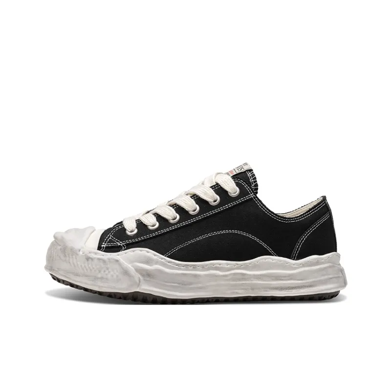 HART DAVIS Dissolve Shoes Slip Resistant, Abrasion Resistant, Breathable Low Top Skateboard Shoes Unisex Black White-0