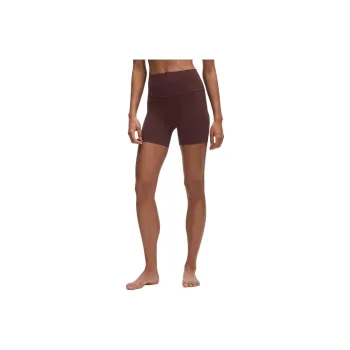 Lululemon Align™High Rise Yoga Shorts 6' Women's Linear Wordmark Goodnight Plum Multi