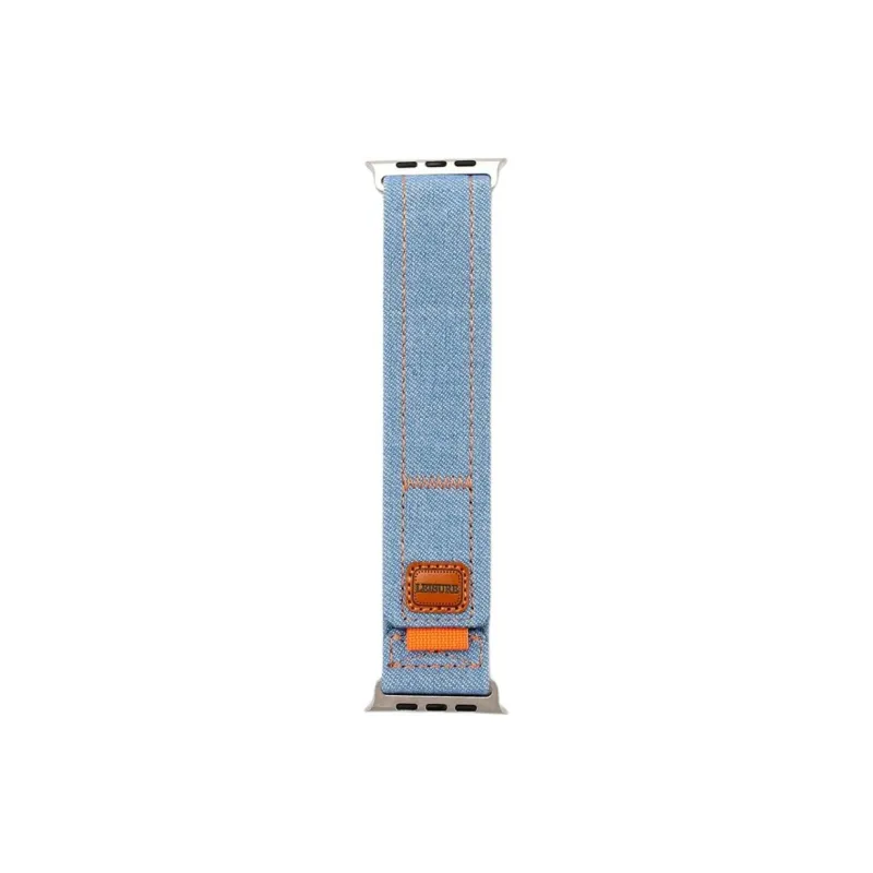 KVZUVUU Apple Compatibility Watch Band 204mm Denim Material-3