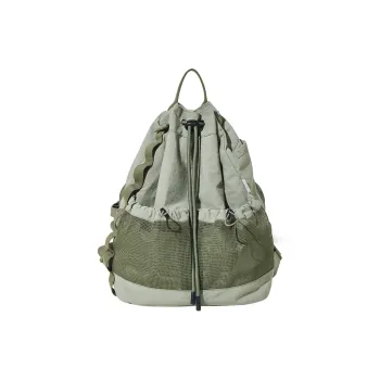 BOSTANTEN Fabric Backpack Unisex Black/Green