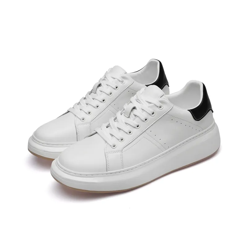 Motion Armor Platform White Sneakers Cushioning, Wear Resistant Low Top Casual Shoes Men's-3
