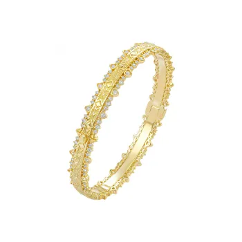 Honey Dolly 925 Sterling Silver Gold Plated Bangles Women's